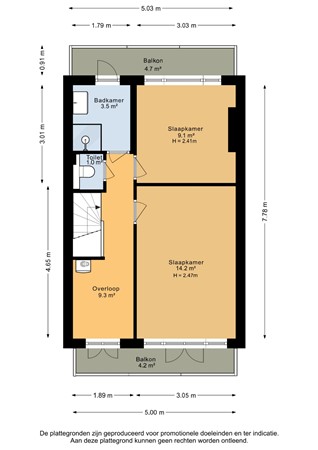 Floorplan - Rotterdamsedijk 156B, 3112 BJ Schiedam